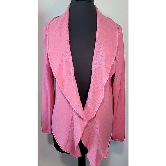Banana Republic Pink Cashmere Open Front Cardigan Sweater XL EUC - Picture 1 of 8